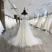 Lace Wedding Dress Bridal Gown With Long Sleeves 2019